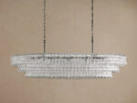 GV Glass Chandelier Ghiaccio Oval Green Bronze 54 Inch - Image 33