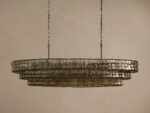 GV Glass Chandelier Ghiaccio Oval Green Bronze 54 Inch - Image 18