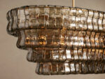 GV Glass Chandelier Ghiaccio Oval Green Bronze 54 Inch - Image 31