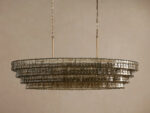 GV Glass Chandelier Ghiaccio Oval Green Bronze 54 Inch - Image 30