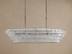 GV Glass Chandelier Ghiaccio Oval Green Bronze 54 Inch - Image 37