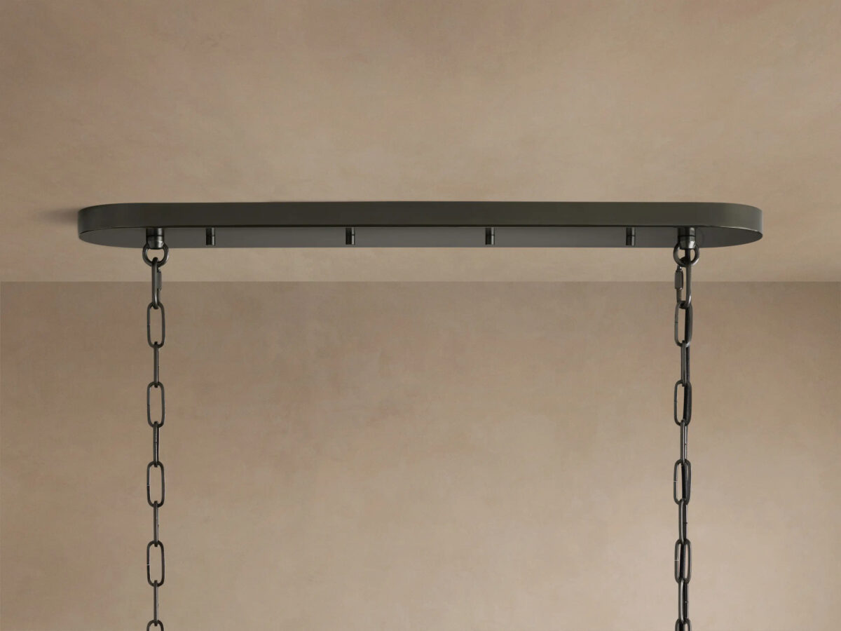 GV Glass Chandelier Ghiaccio Oval Green Bronze 54 Inch - Image 24