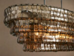 GV Glass Chandelier Ghiaccio Oval Green Bronze 54 Inch - Image 23