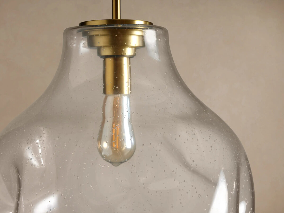GV Modern Glass Pendant Organic 16 Inch Light - Image 3