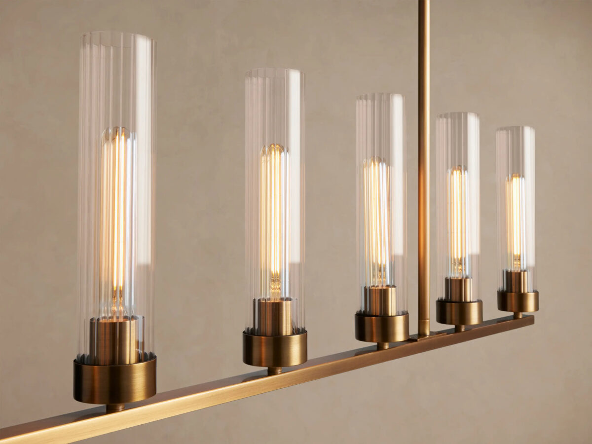 GV Andreas brass linear light 8 Light Chandelier - Image 3