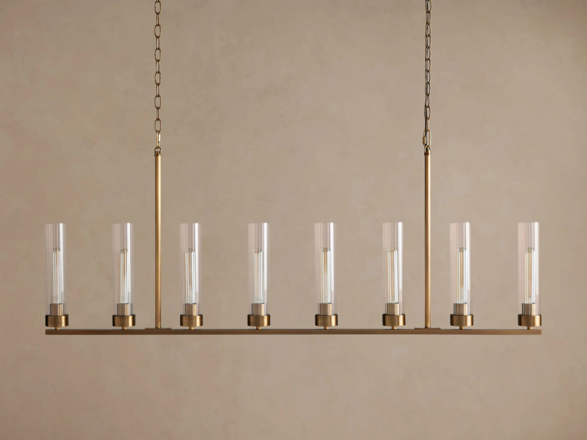 GV Andreas brass linear light 8 Light Chandelier - Image 2
