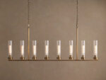 GV Andreas brass linear light 8 Light Chandelier