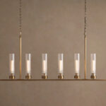 GV Andreas brass linear light 8 Light Chandelier