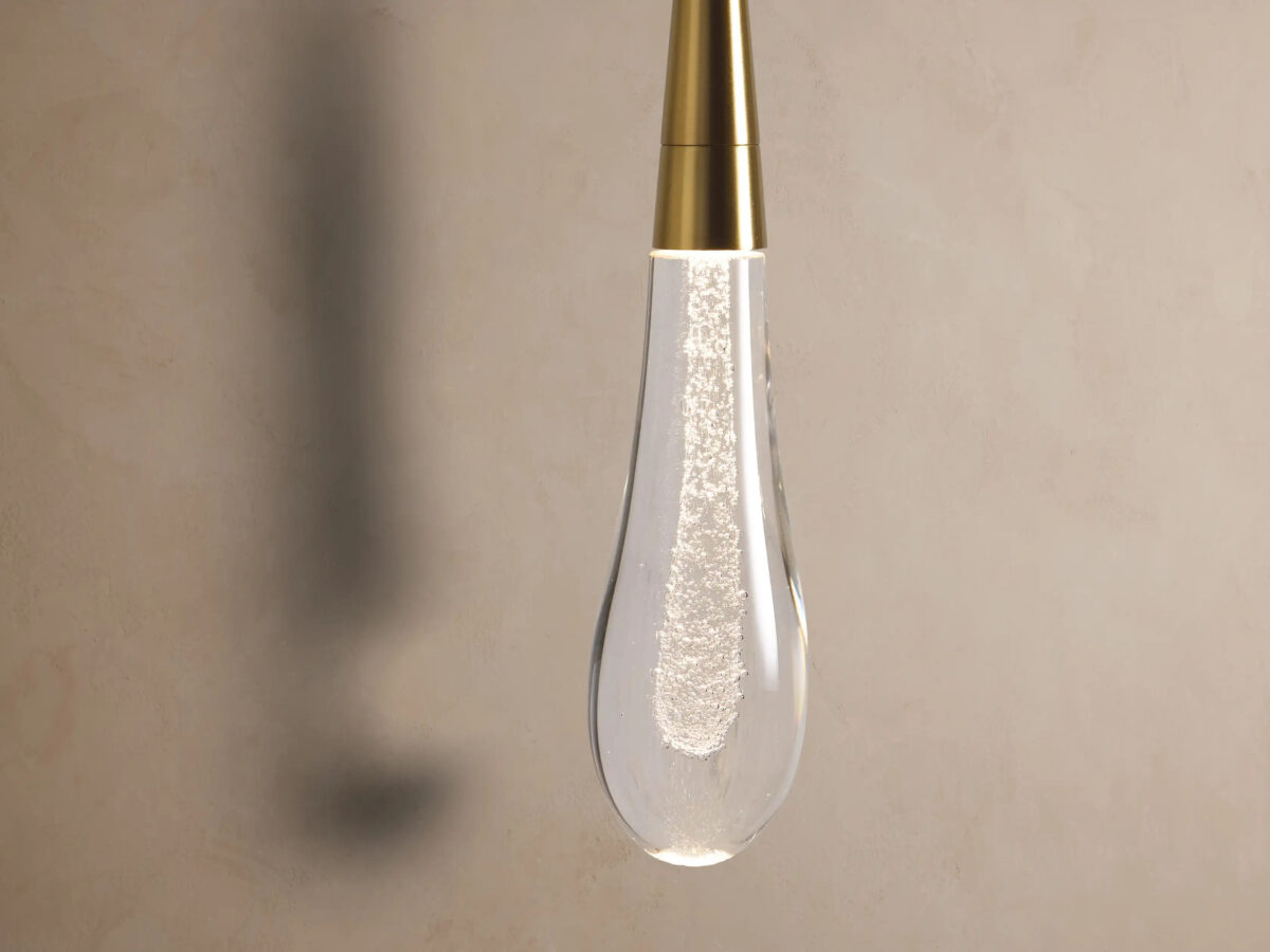 GV Soltaire Brass Glass Sconce LED Wall Light - Image 3