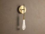 GV Soltaire Brass Glass Sconce LED Wall Light