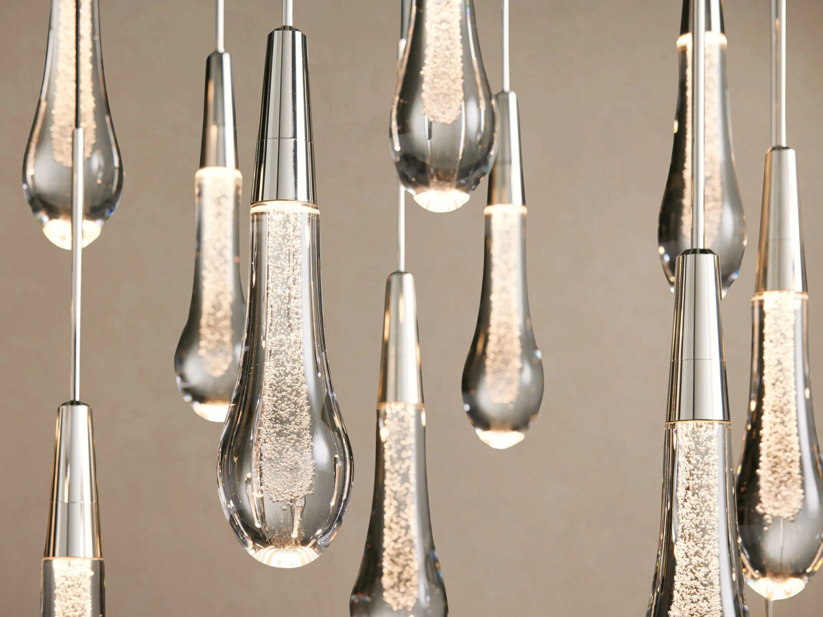 GV Soltaire Glass LED Chandelier in Nickel - Image 11