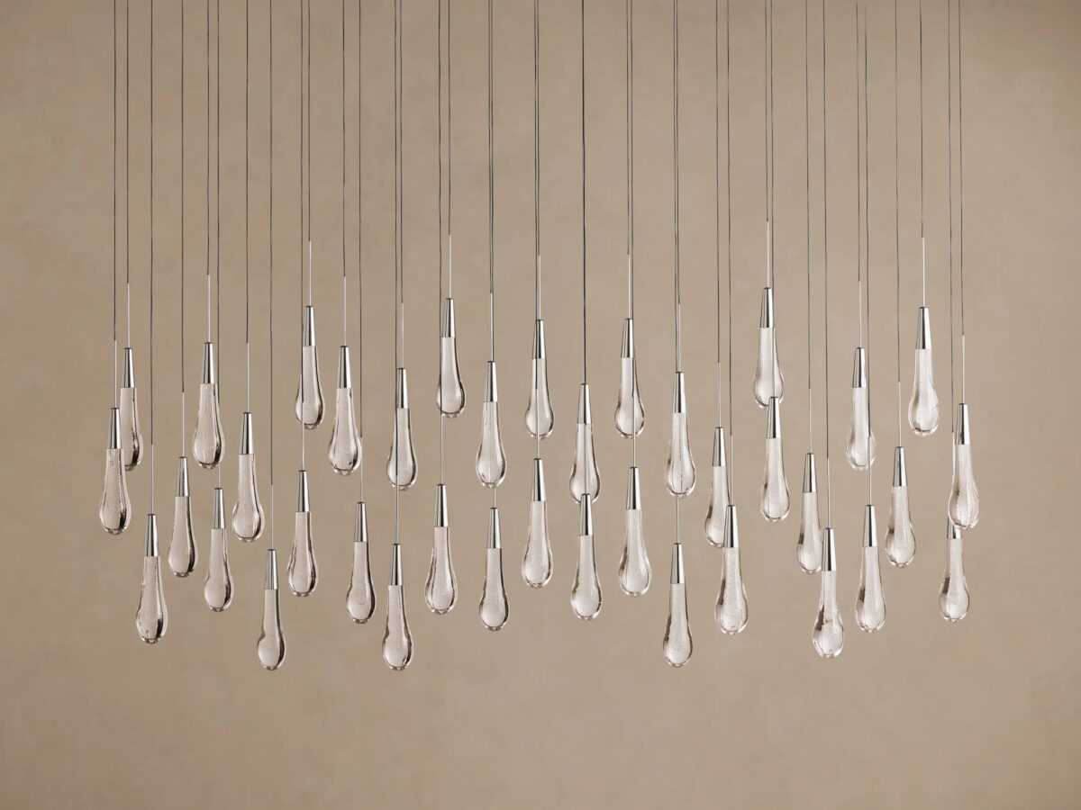 GV Soltaire Glass LED Chandelier in Nickel - Image 10