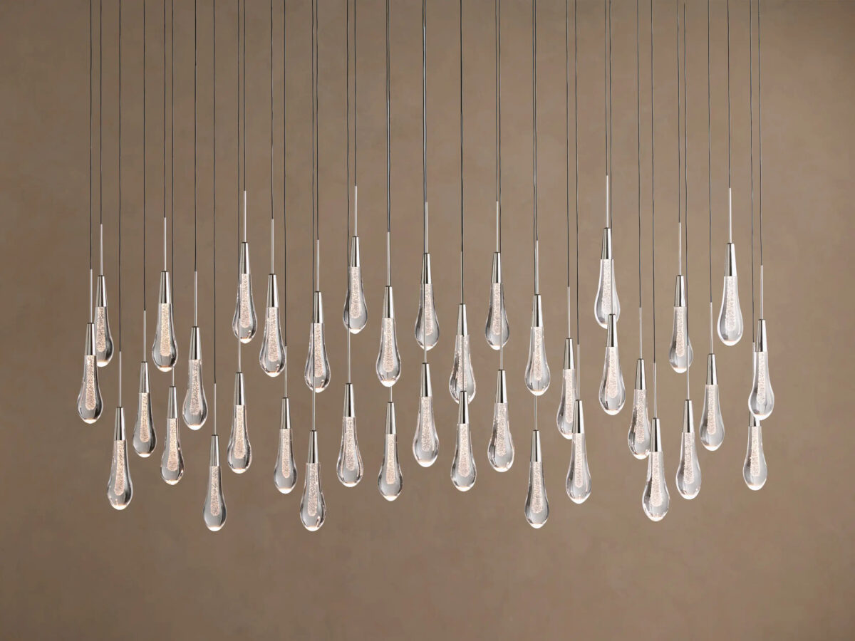 GV Soltaire Glass LED Chandelier in Nickel - Image 9