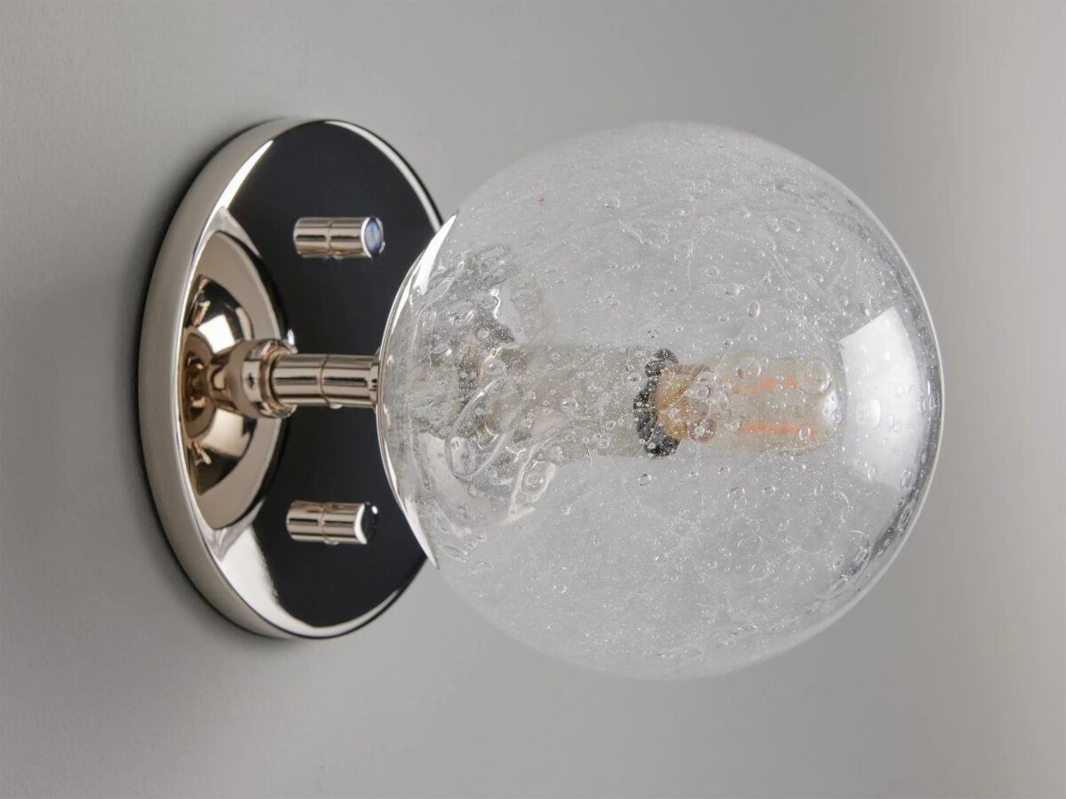GV Mandoza Nickel Glass Sconce - Image 2