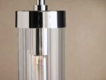 GV Brass Glass Pendant with Clear Fluted Shade - Image 10