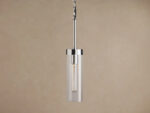 GV Brass Glass Pendant with Clear Fluted Shade - Image 9