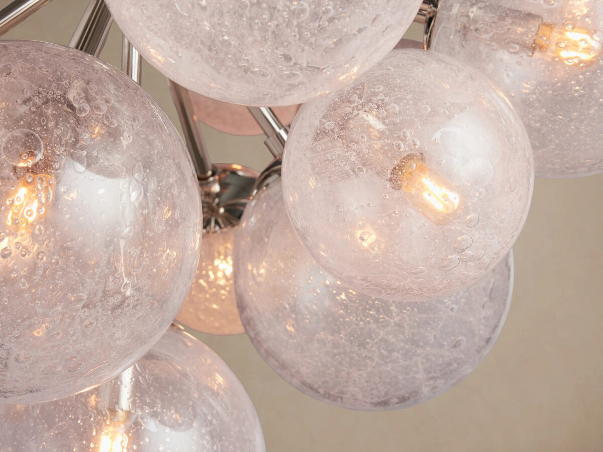 GV Mandoza Nickel Globe Light 19 Light Chandelier - Image 3