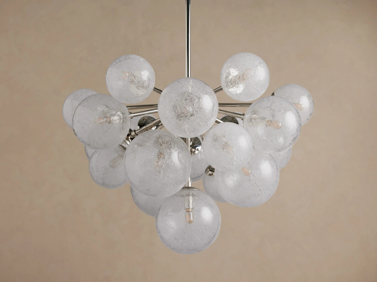 GV Mandoza Nickel Globe Light 19 Light Chandelier - Image 2