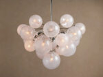 GV Mandoza Nickel Globe Light 19 Light Chandelier