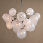 GV Mandoza Nickel Globe Light 19 Light Chandelier