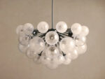 GV Mandoza Modern Glass Light 19 Light Brass Chandelier - Image 14