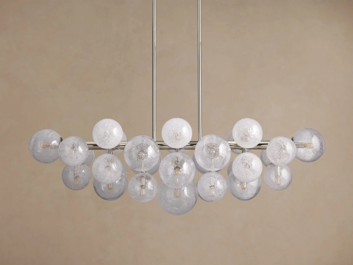 GV Mandoza Linear Nickel Light Chandelier - Image 2