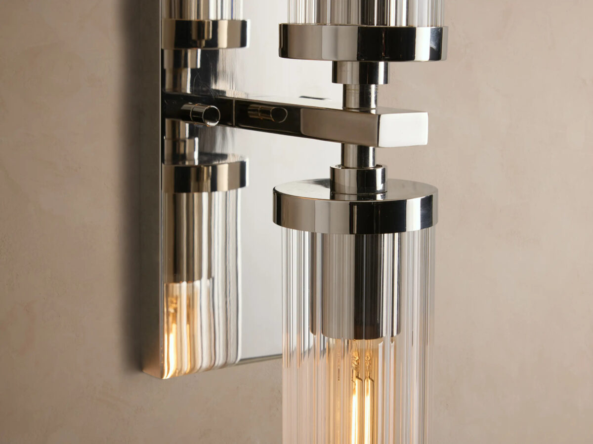 GV Andreas Fluted Glass Sconce Double Wall Light - Image 3