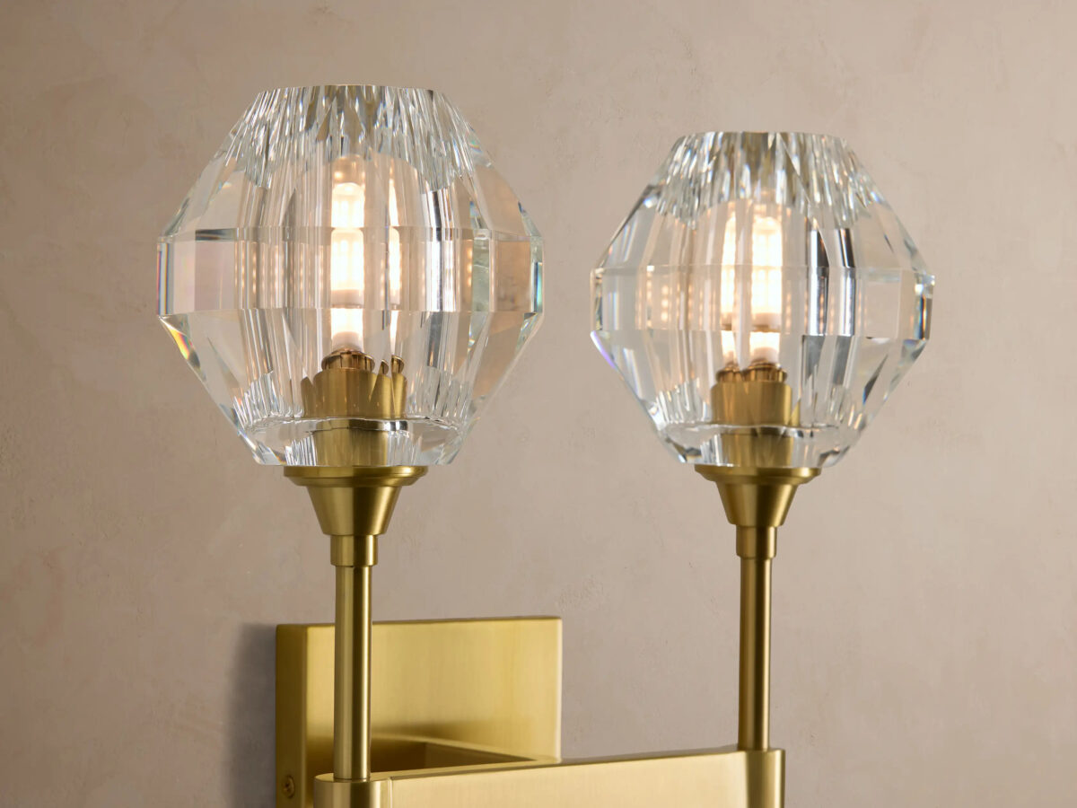 GV Crystal Brass Sconce Double Wall Light - Image 3