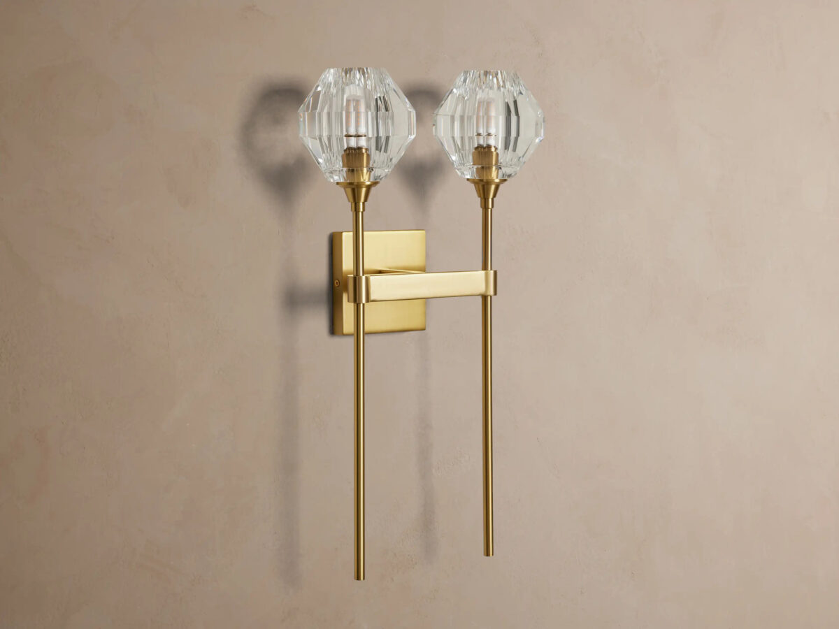 GV Crystal Brass Sconce Double Wall Light - Image 2