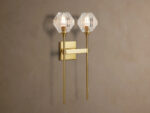 GV Crystal Brass Sconce Double Wall Light