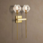 GV Crystal Brass Sconce Double Wall Light