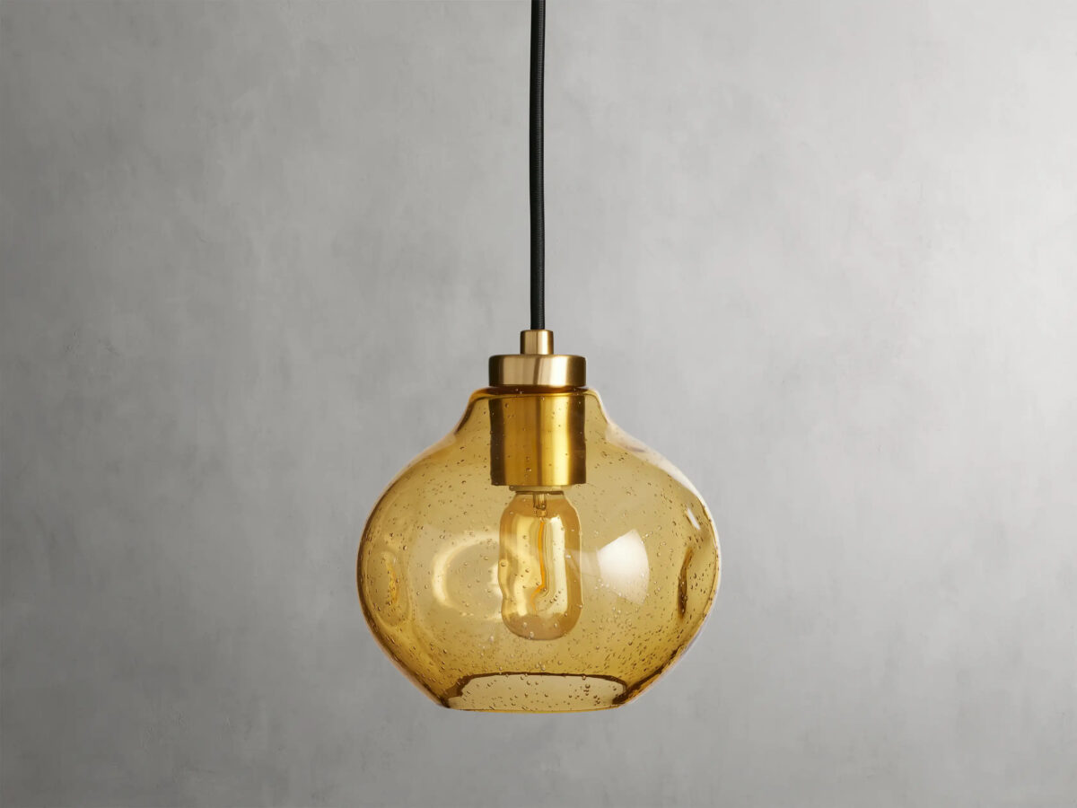 GV Amber Glass Pendant Organic 8 Inch - Image 2