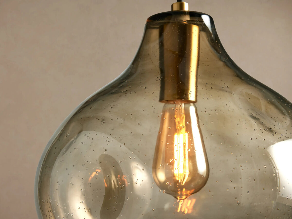 GV Organic 12 Inch Glass Pendant Light Clear - Image 7