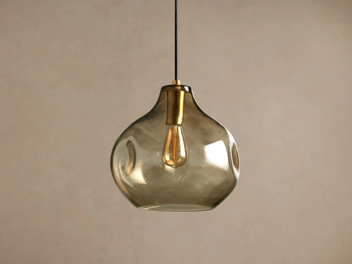 GV Organic 12 Inch Glass Pendant Light Clear - Image 6
