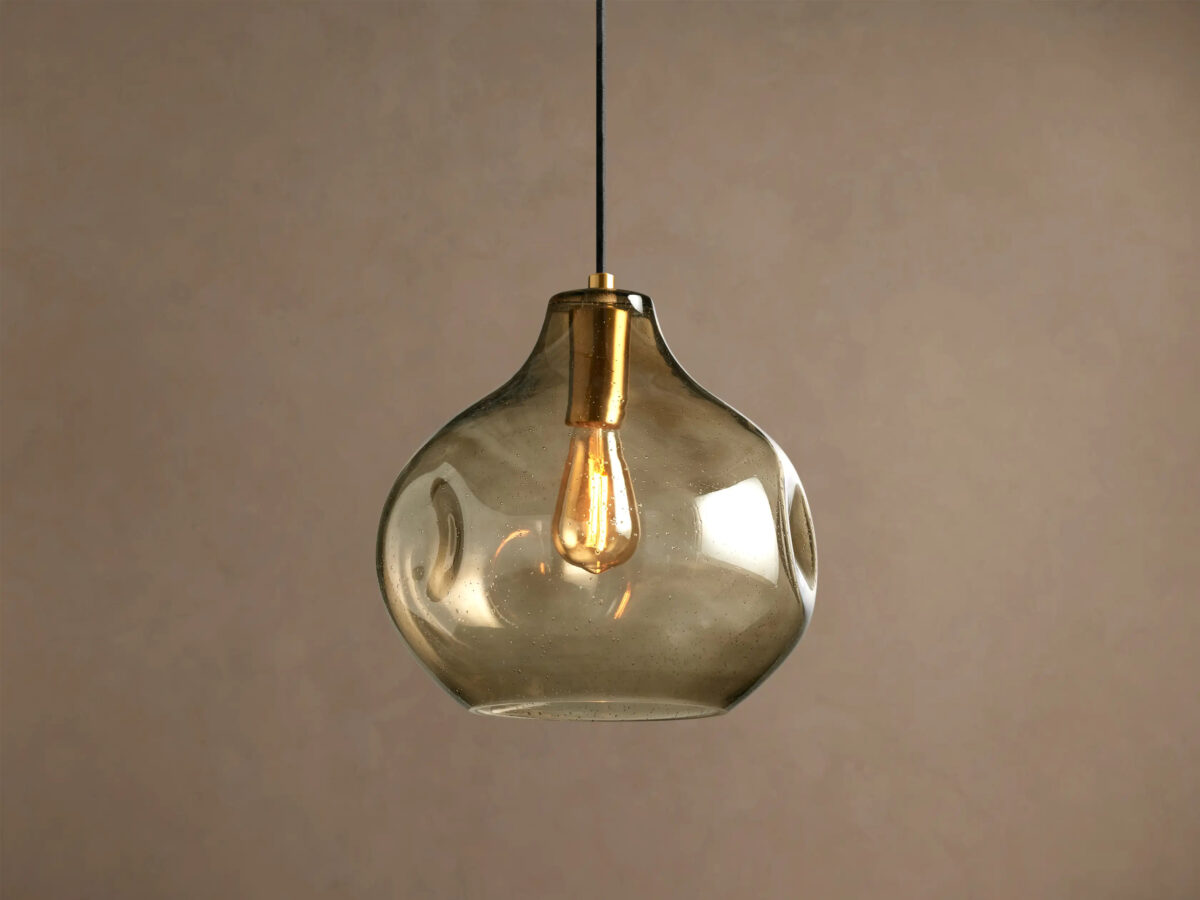 GV Organic 12 Inch Glass Pendant Light Clear - Image 5