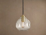 GV Organic Clear Glass Pendant Light 8 Inch