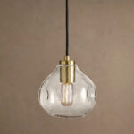 GV Organic Clear Glass Pendant Light 8 Inch