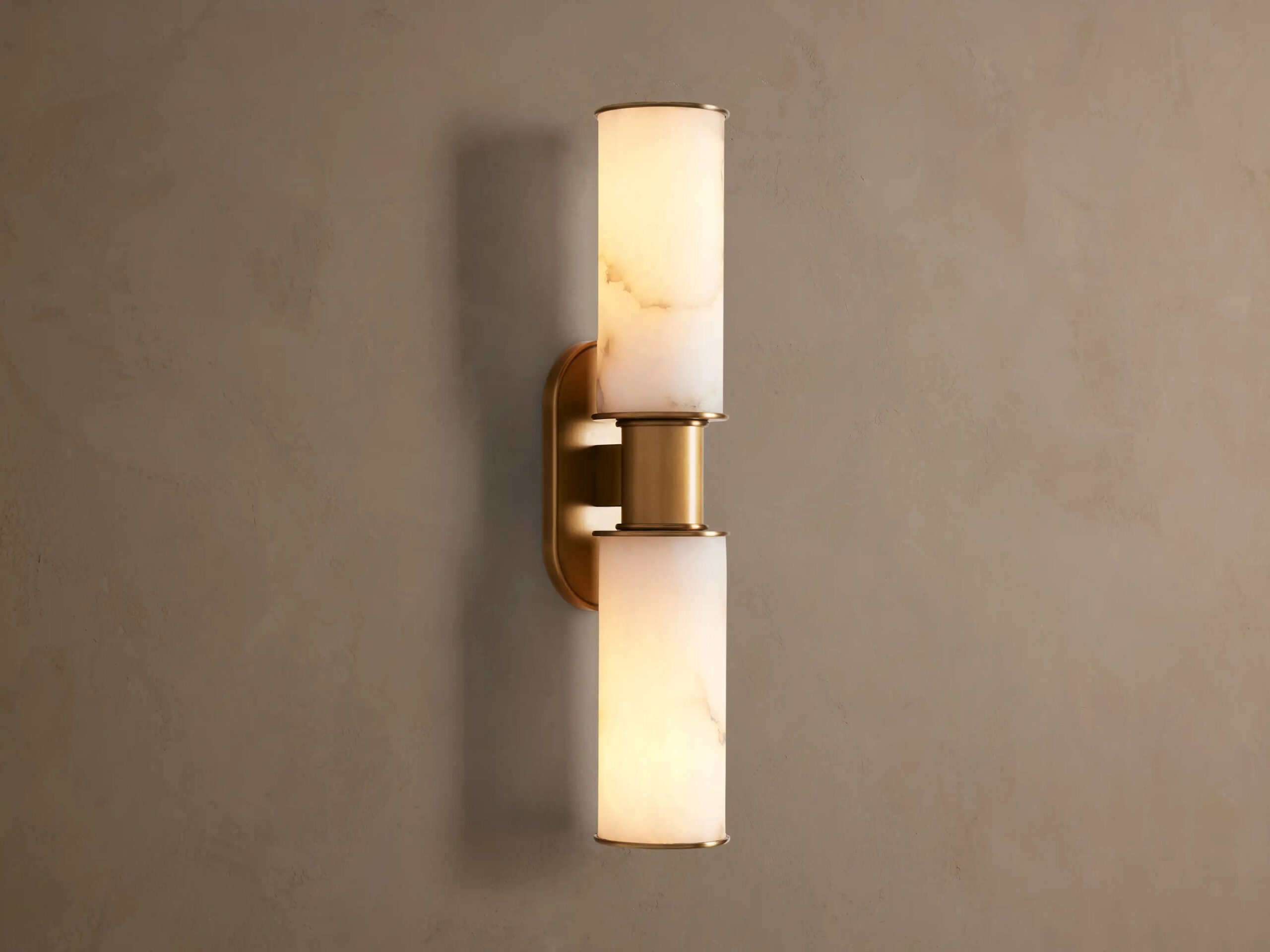 6610031H636_BWU260112 GV Harlin Alabaster Sconce Double Wall Light - Image 1