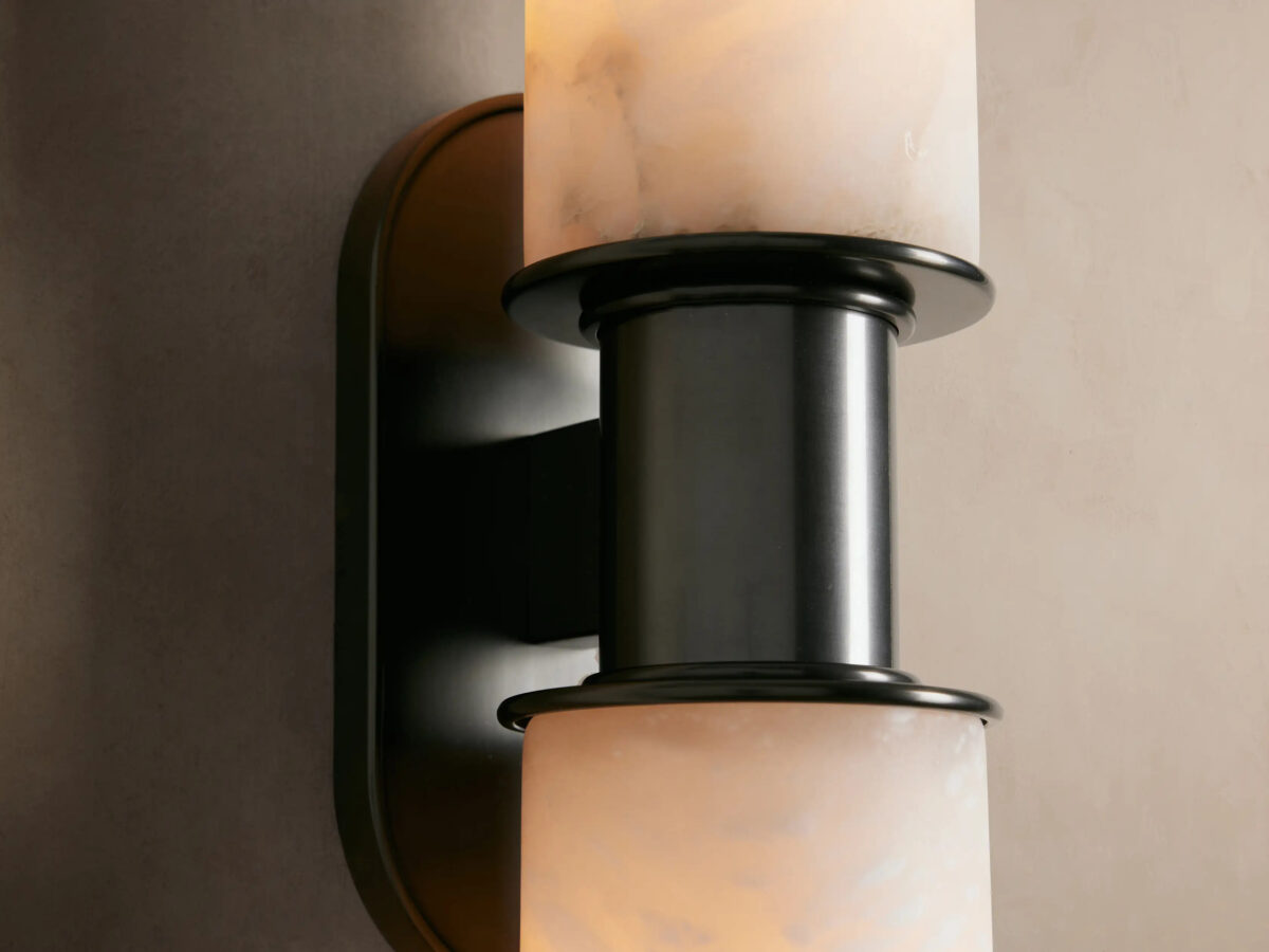 GV Harlin Alabaster Sconce Double Wall Light - Image 6