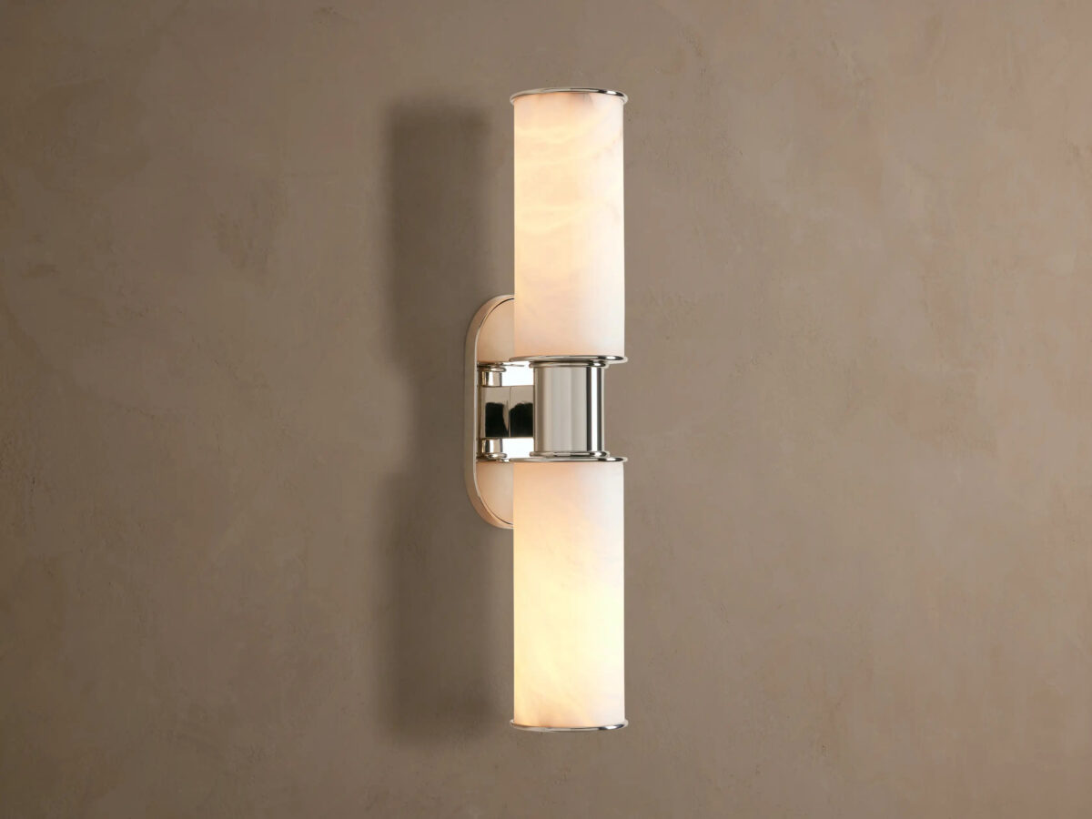 GV Harlin Alabaster Sconce Double Wall Light - Image 7