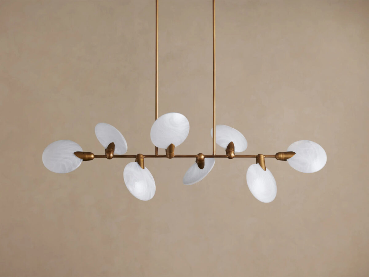 GV Lyla Glass Linear Light Chandelier - Image 6