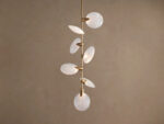 GV Lyla Brass Glass Pendant Light