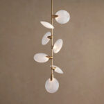 GV Lyla Brass Glass Pendant Light