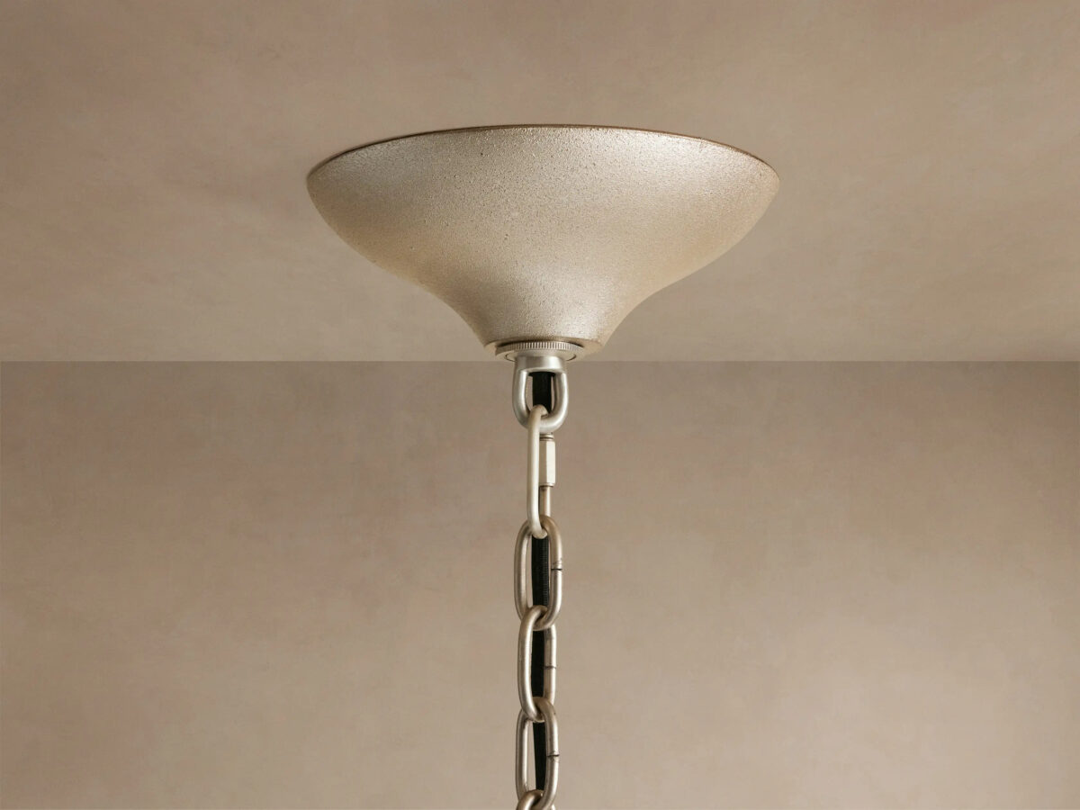GV Neve Round Glass Chandelier in Brass - Image 12