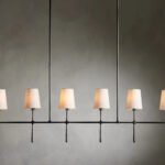 GV Rhodes Bronze Linear Light 6 Light Chandelier