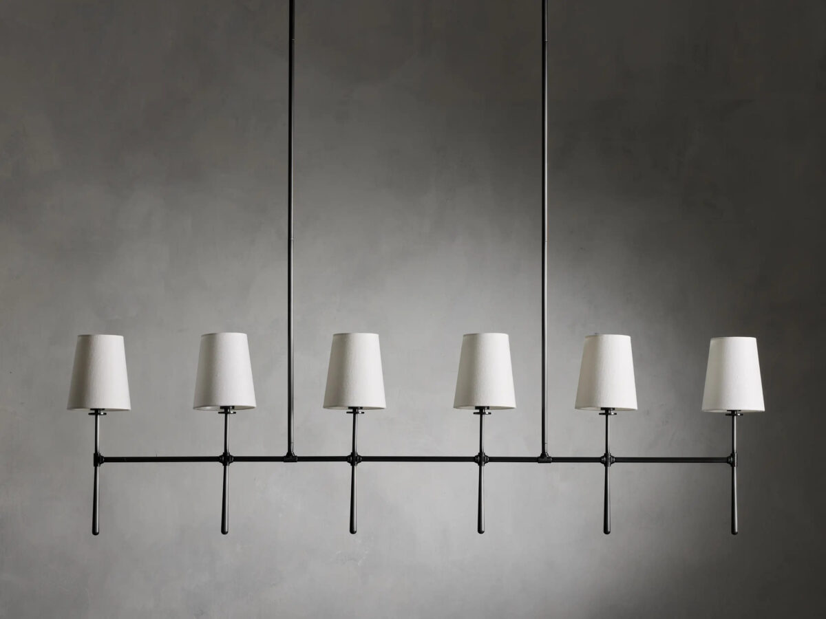 GV Rhodes Bronze Linear Light 6 Light Chandelier - Image 2