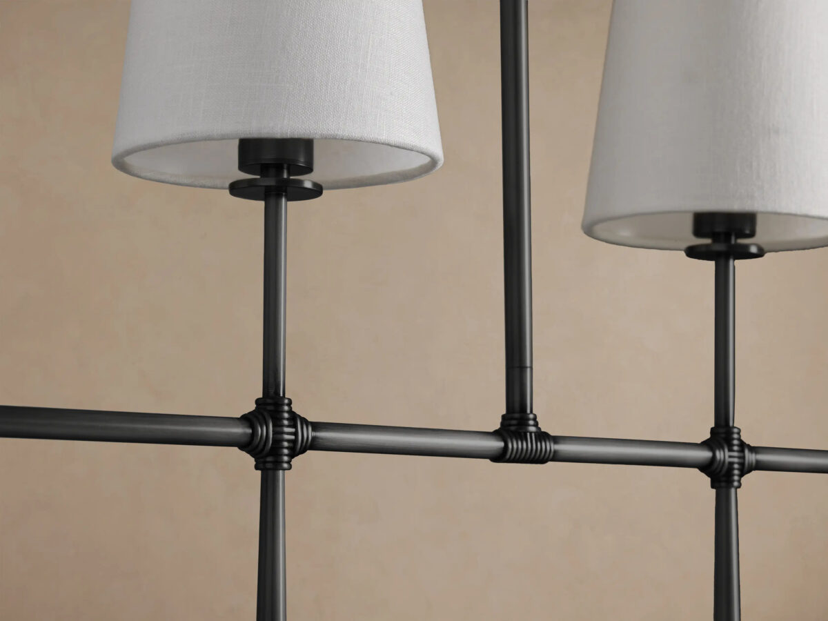 GV Bronze Linear Light 5 Light Chandelier - Image 3