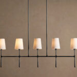 GV Bronze Linear Light 5 Light Chandelier