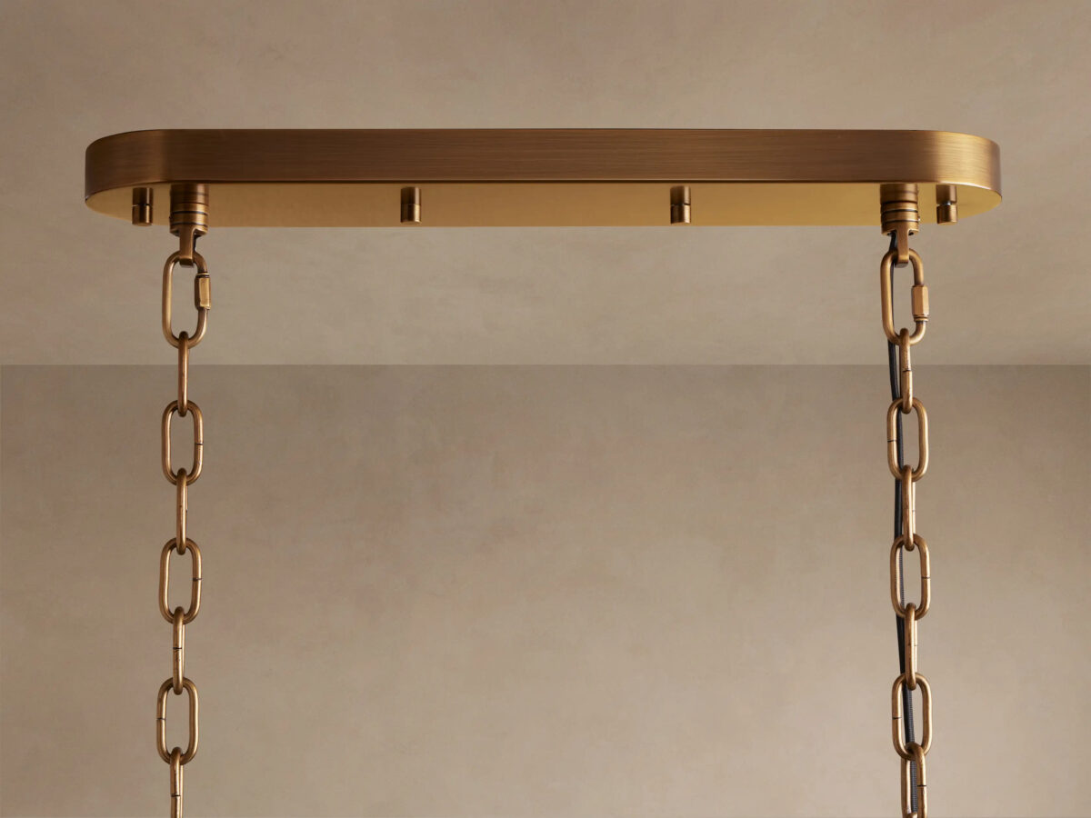 GV Neve Linear Glass Light Chandelier in Champagne - Image 10