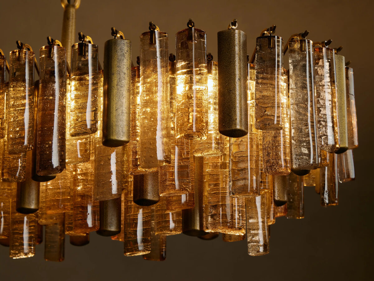 GV Neve Linear Glass Light Chandelier in Champagne - Image 8